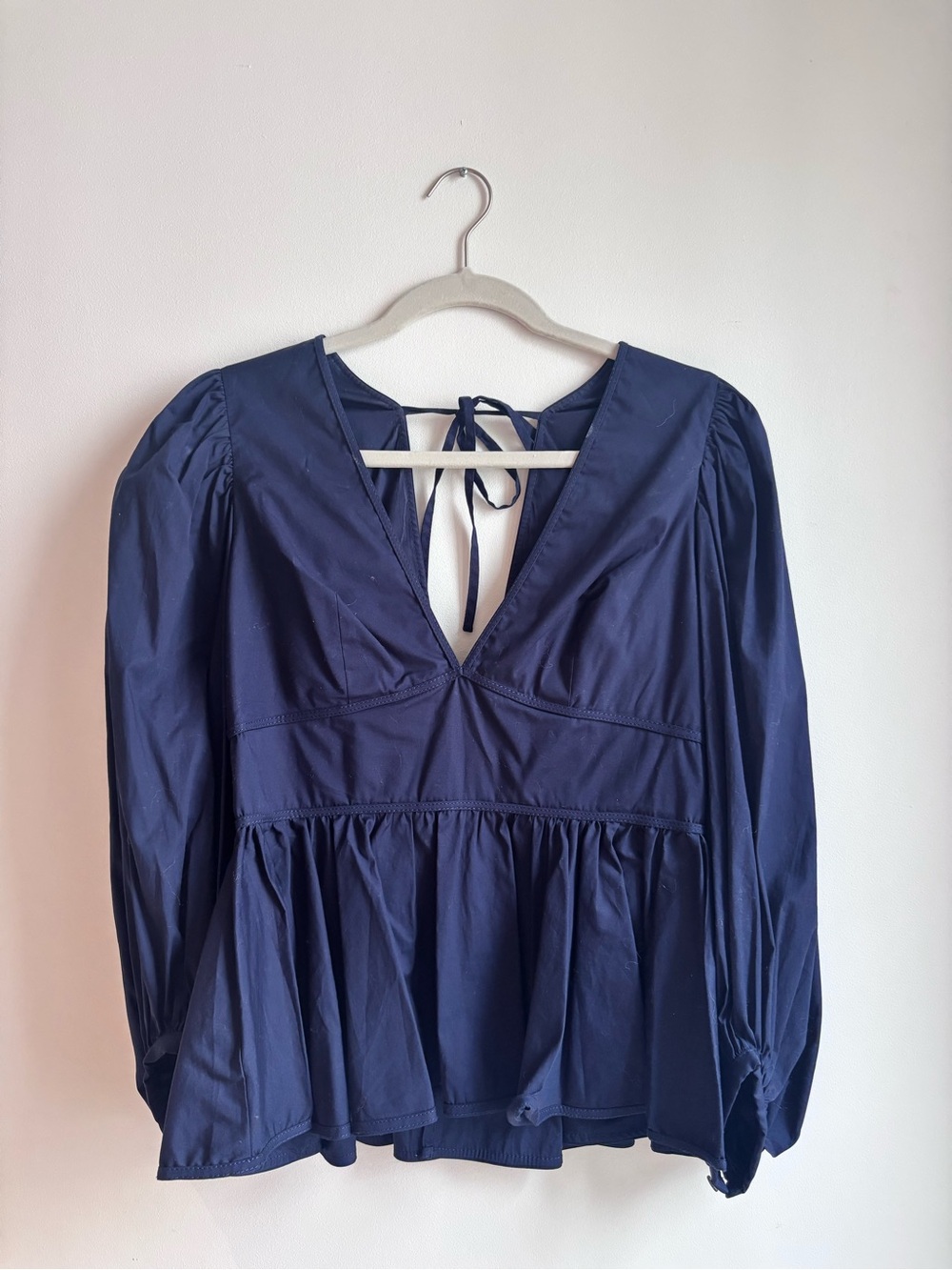 Staud Navy Blouse